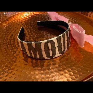 New York Nat Satin “Amour” headband Velvet Bow